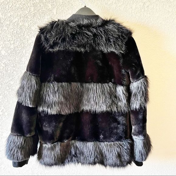 N:PHILANTROPHY Woman’s Harlan Faux Fur Black Cat Jacket NWT Size Small $320!!! - Picture 3 of 6